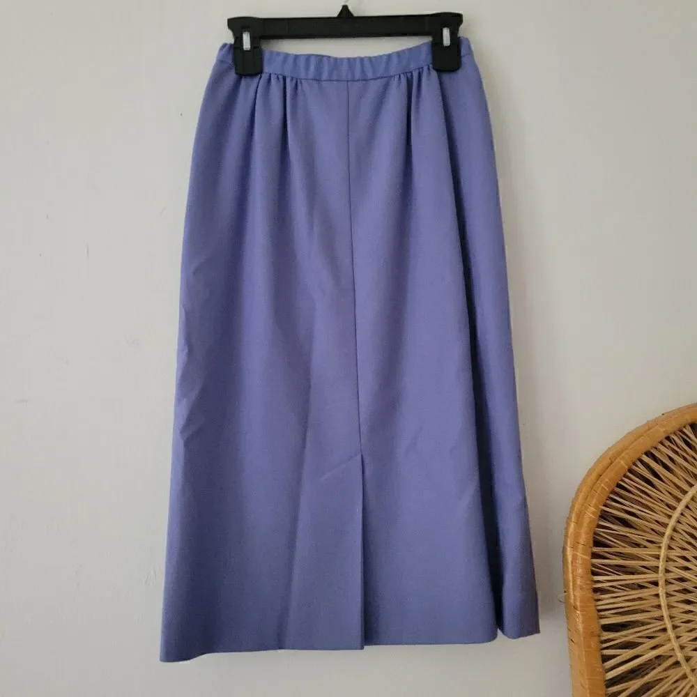 Vintage Pendleton Woollen Mills Pencil Skirt Periwinkle Blue/Purple 6 Wool